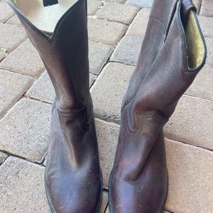 Abeline Men's Brown Leather Cowboy Boots Size 8D